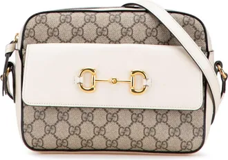 Gucci Pre-owned Gucci Small GG Supreme Horsebit 1955 Crossbody Ladies KALJJ0BY1UJD9ZHK