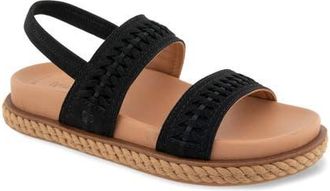 Gentle Souls Nico Slingback Sandal in Black Nubuck at Nordstrom, Size 5.5