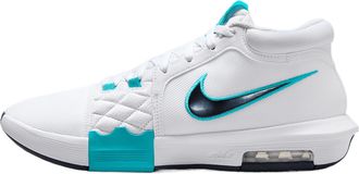 Nike Nike Lebron Witness VIII, Mens Basketball Shoes, 0, Wht/Obsisdian/Blu/Lagoon, 13 Women/11.5 Men