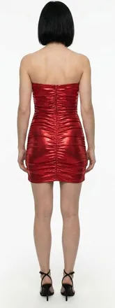 Dolce & Gabbana Ruched Cotton Dress - Red
