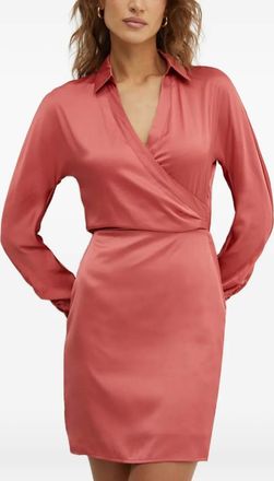 Guess Co Gesmockte mini-jurk met kraag - Oranje