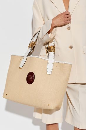 Versace Rivi&egrave;res Large Bag, Womens, Beige