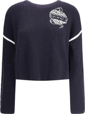 Pinko Blue Wool Womens Sweatshirt