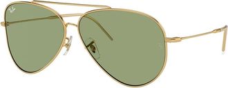 Ray-Ban Aviator Reverse Green Pilot Unisex Sunglasses RBR0101S 001/82 59