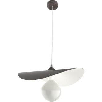 Lumicom Piuma Sospensione, 1X E27, max 42W, metallo, grigio tortora/bianco, D.40cm - Lumicom