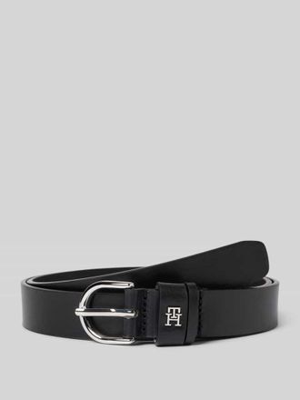 Tommy Hilfiger Schmaler G&uuml;rtel aus Rindsleder in Black, Gr&ouml;&szlig;e 90