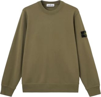 Stone Island Crewneck Sweatshirt - Heren - Sweatshirts - Groen - 2XL - Katoen - Hoodies & sweatvesten