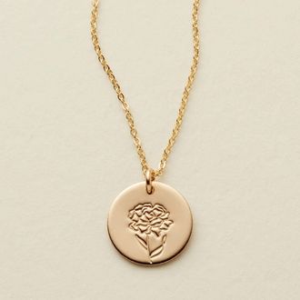 Made by Mary January Birth Flower Necklace