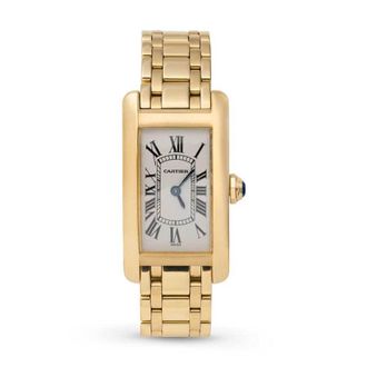 Cartier Pre-owned Cartier Tank Americaine Quartz White Dial Ladies Watch 1710