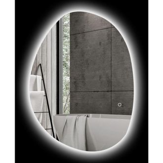 HOMCOM Homcom - Specchio Moderno con Illuminazione a led Regolabile 80x5x60 cm Argento