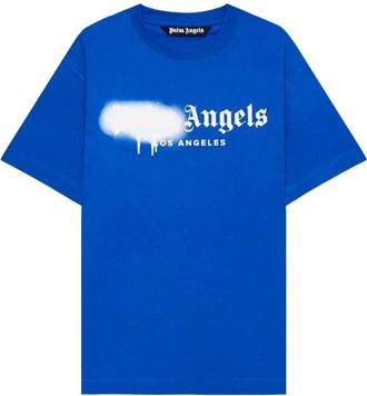 Palm Angels T-shirt Spray City Los Angeles - Blu