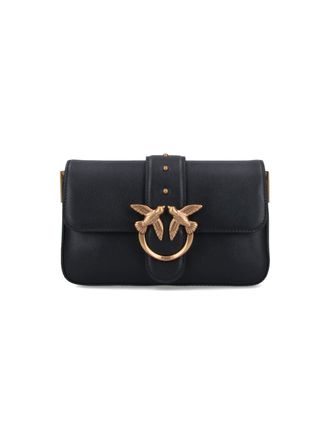 Pinko Structured Black Bag With Detachable Shoulder Strap