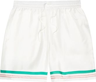 Casablanca Casablanca Printed Silk-twill Shorts - Pink - XL