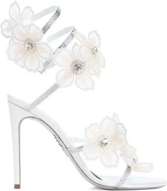 Rene Caovilla 105 mm Floriane sandalen - Beige