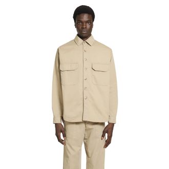 White Sand Cotton Canvas Overshirt