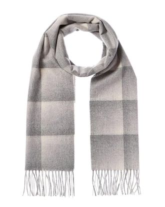 Amicale Cashmere Ombre Grid Cashmere Scarf