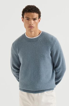 Brunello Cucinelli Alpaca, cashmere and wool sweater in Cerulean at Nordstrom, Size 46