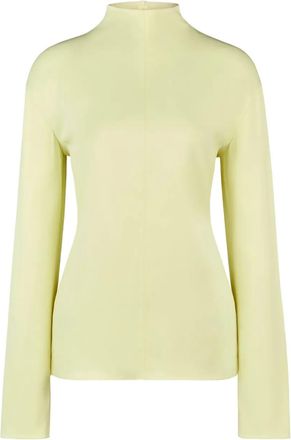 Tod's high-neck long-sleeve top - women - Fabric - M - Yellow