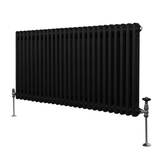 MonsterShop Traditional 2 Column Radiator - 600 x 1192mm - Black