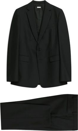Dries Van Noten Completo due pezzi slim in lana - Nero