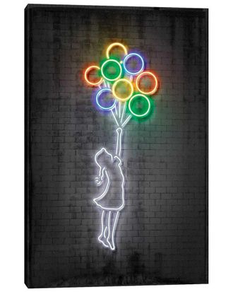 iCanvas Icanvas Flying Balloons Girl Wall Art