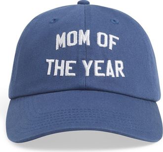 Favorite Daughter Mom of the Year Cotton Twill Baseball Cap in Navy at Nordstrom