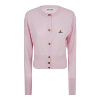 Vivienne Westwood Cardigans, female, Pink, Size: S Bea Cropped Cardi