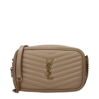 Saint Laurent Borsa a tracolla Saint Laurent Lou Donna Pelle Beige/Beige scuro