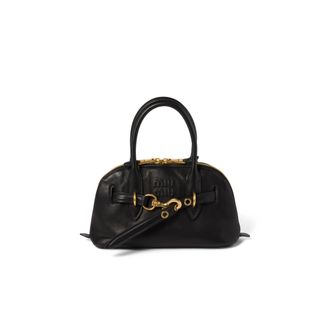 Miu Miu Aventure Nappa Leather Top-handle Bag, Woman, Black