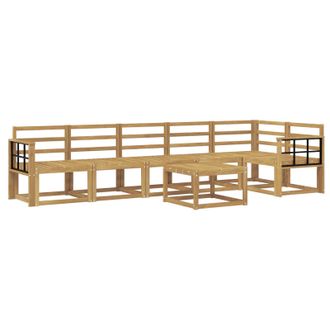 vidaXL Conjunto De Sof&aacute;s De Exterior 7 Pcs Blanco Vidaxl