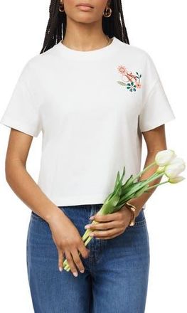 Scotch & Soda Dyed Boxy Crop Graphic T-Shirt in Sugar Swizzle Pigment at Nordstrom Rack, Size X-Small