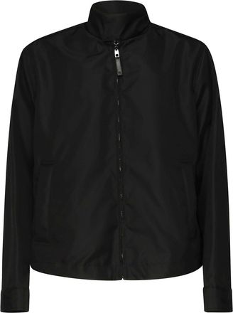 Dolce & Gabbana Canvas Bomber Jacket With Logo