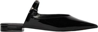 Just Cavalli Leren instapsandalen met gesp - Dames - Slip ons - Zwart - 36 EU - Leer - Schoenen