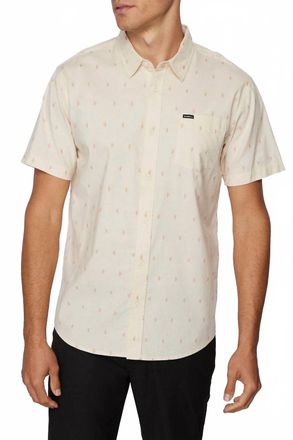 O'Neill Tame Dobby Short Sleeve Woven Shirt In Cream