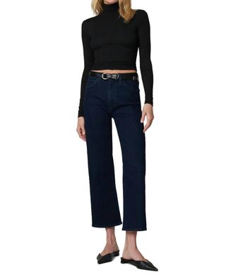 Joe's The Blake Cropped Wide Leg Jean In Dark Blue