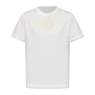 Alexander McQueen Alexander McQueen, T-Shirts, female, White, Size: XS Embroidered Logo Patch T-shirt