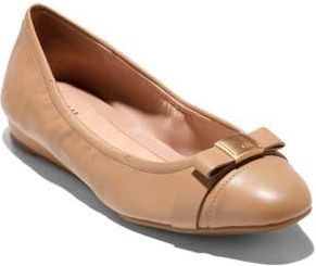 Cole Haan Go-To Tova Ballet Flat in Tuscan Sand Leather at Nordstrom Rack, Size 6.5