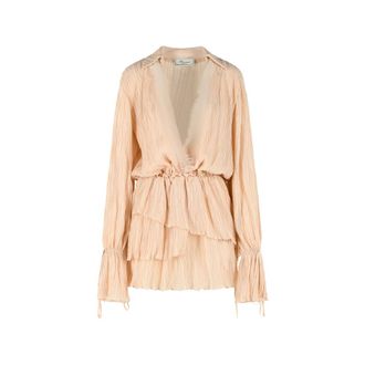 Blumarine Belted Pleated Mini Dress