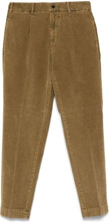 Dell'Oglio corduroy tapered trousers - men - Spandex/Elastane/Cotton - 48 - Brown