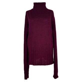 Ann Demeulemeester Turtleneck Sweater in Red Alpaca Wool
