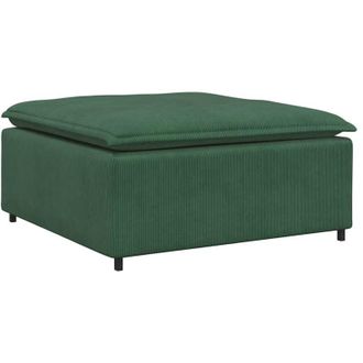 vidaXL Modulo Poggiapiedi Divano Modulare Verde Scuro 100x100x48 cm - Vidaxl