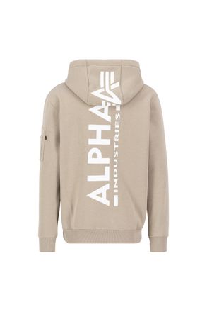 Alpha Industries Hoodie ALPHA INDUSTRIES Backprint Zip Hoodie, Herren, Gr. XXL, beige (vintage sand), Shell: 80% Cotton, 20% Polyester, regular fit, Sweatshirts Hoodie