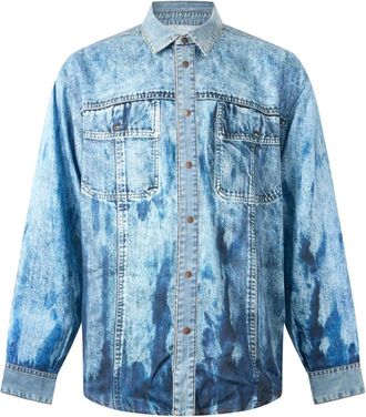 Diesel Denim jack - Heren - Overhemden - Blauw - Maat: L Denim