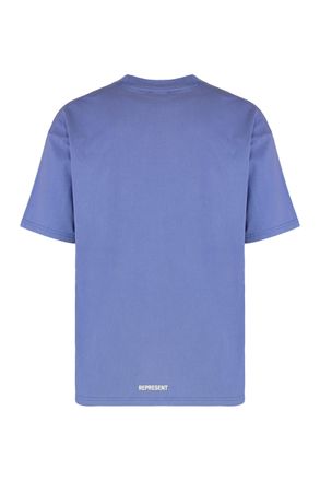 Represent Mens T-Shirt Crew-Neck Bright Blue Cotton T-Shirts And Polos