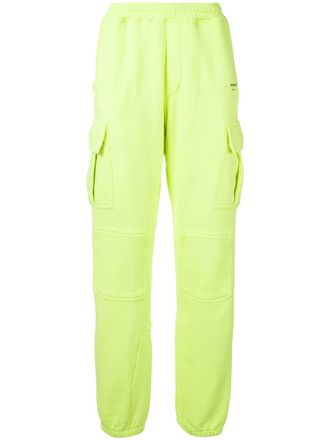 Off-white pocket-detail elasticated track pants - men - Cotton - S - Yellow