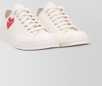 Comme Des Garçons canvas upper round toe rubber sole