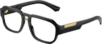 Dolce & Gabbana Zwarte montuur bril - unisex - Brillen - Zwart - 55 MM - Accessoires