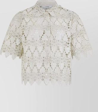 Frame Denim shirt lace buttons regular fit short sleeves