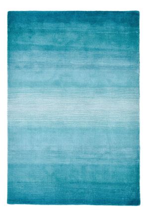 THEKO Alfombra de lana tejida a mano - turquesa - 190x290 cm