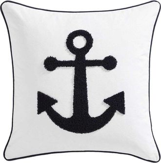 Nautica Anchor Loop Cotton Decorative Pillow